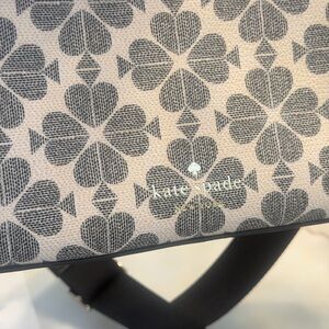 Kate Spade Black and Cream Heart Pattern Shoulder Bag